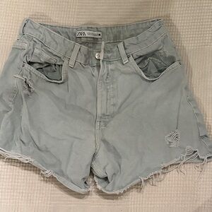 Zara Women's Light Gray Jean Shorts
